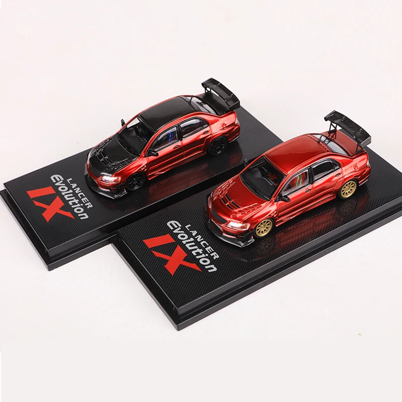 CM MODEL 1:64 Lancer Evolution 10 IX Red/Red Carbon Alloy Model Car