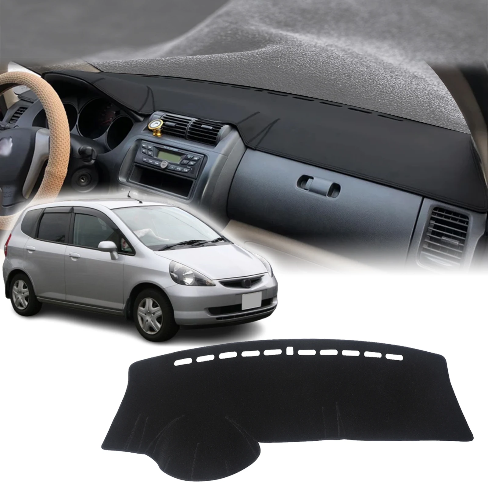 صالح لهوندا صالح جاز 2001 2002 2003 2004 ~ 2007 داشمات داشمات ظلة غطاء لوحة القيادة وسادة واقية السجاد اكسسوارات السيارات