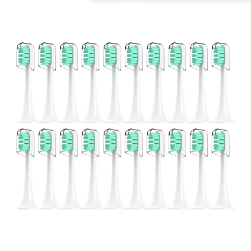 For xiaomi Mijia T300/T500/T700 Sonic Electric Toothbrush Heads Replaceable Refill Nozzles 3 Colors with Anti-Dust Caps,20Pcs