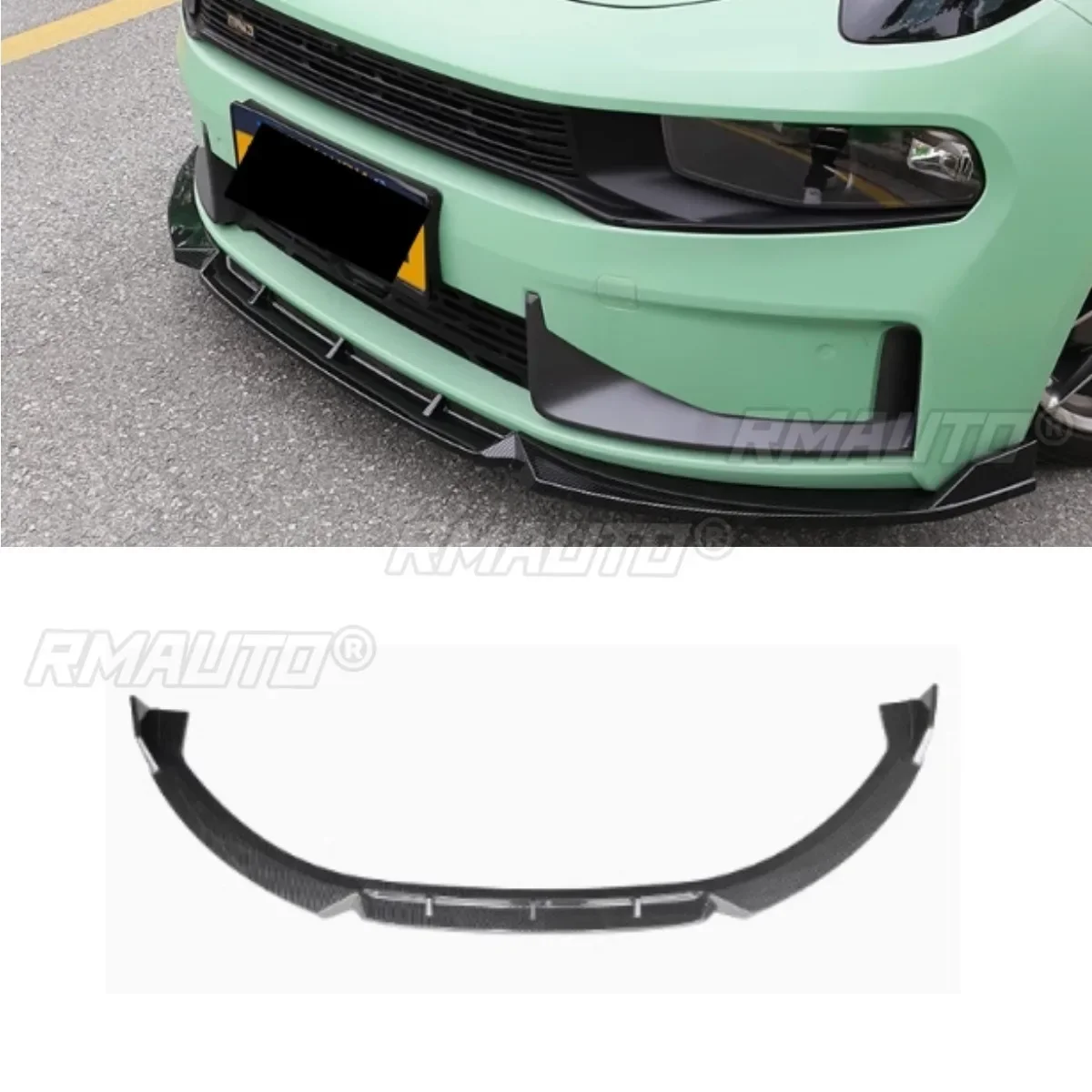 Car Front Bumper Lip Splitter Diffuser Spoiler Body Kit For LYNK&CO 03 2018-2022 Bumper Guard Cover Sports Style Car Accessories