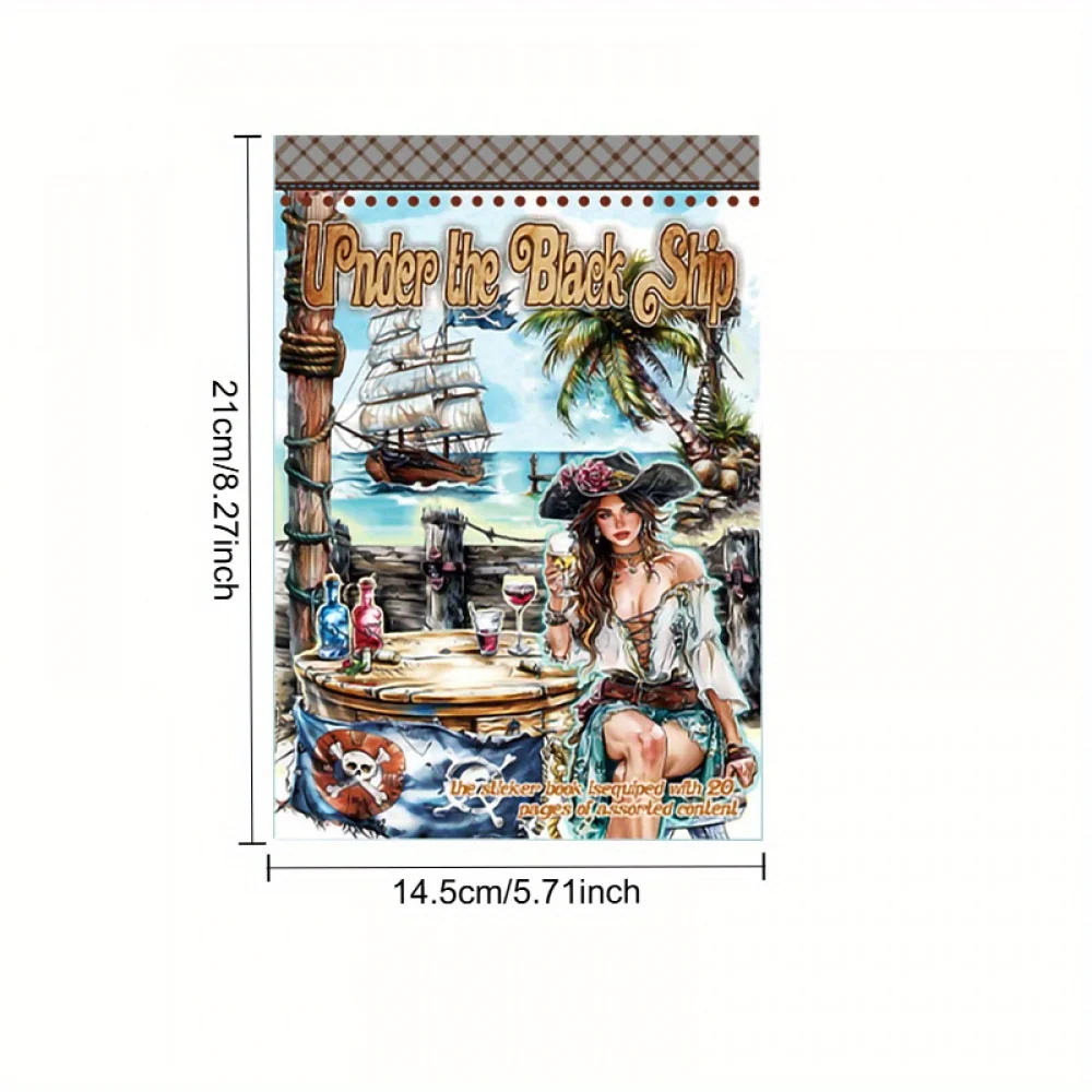 A5 Christmas Theme Sticker Book PET Material Pre-cut Model Retro Style Diary Decoration Base Material