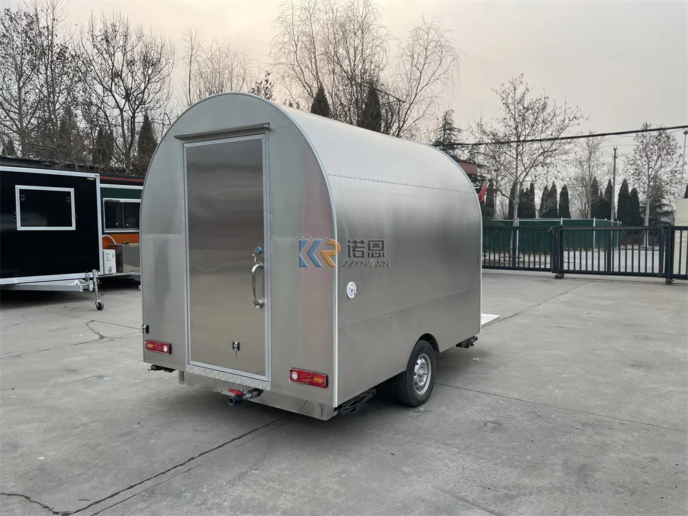 Outdoor Food Truck Trailer Mobile Kitchen Fully Equipments Street Snack Cart Snack Ice Cream Kiosk Fast Food Trailer