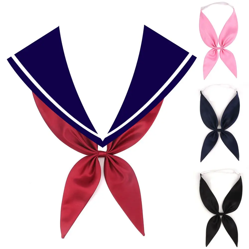 

Vintage Business Sailor suit Classic Shirt Accessory Uniform School Neck Ties Ribbon Tie JK Bow Tie Satin Cravat