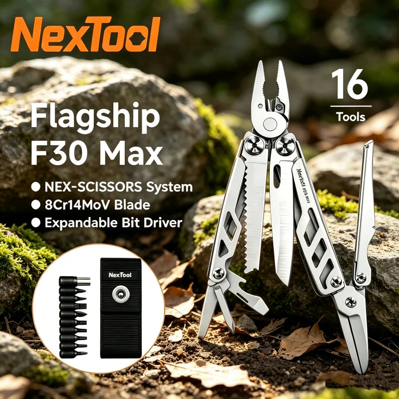 NexTool Flagship Max 14 In 1 Multi tool Pliers Folding Knife Tactical Pocket Camping Survival knives For Outdoor  EDC Tools
