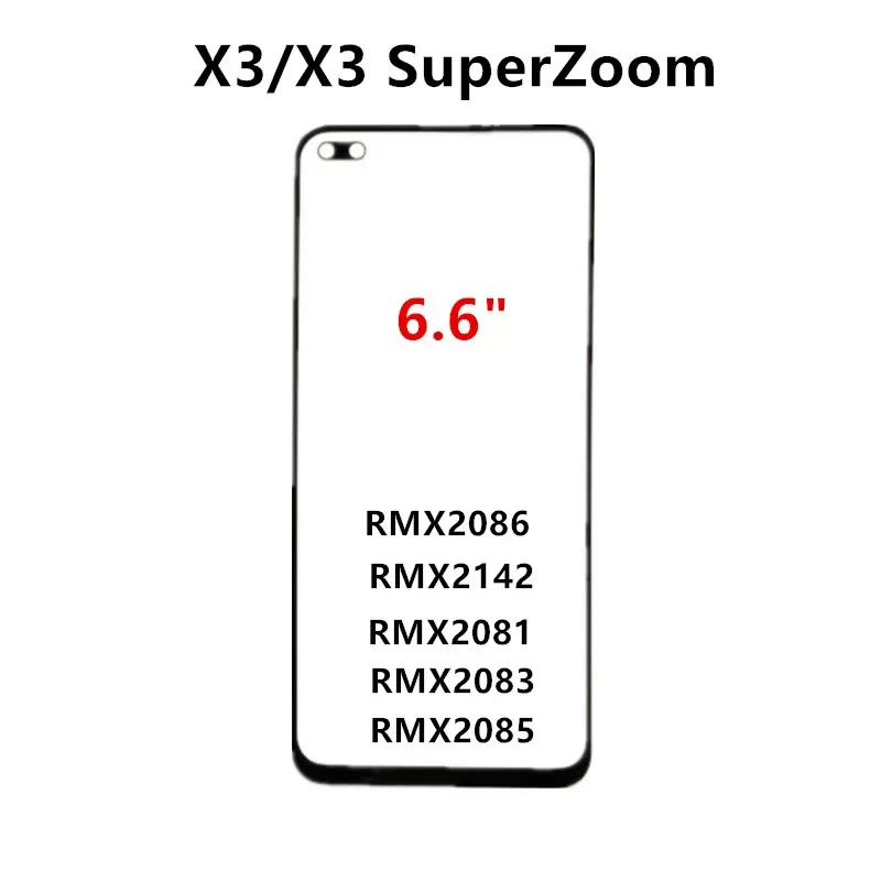 شاشة تعمل باللمس لـ Realme X X2 XT X3 SuperZoom X7 Pro X30 X50 M اللوحة الأمامية شاشة الكريستال السائل خارج الزجاج استبدال أجزاء الإصلاح + OCA