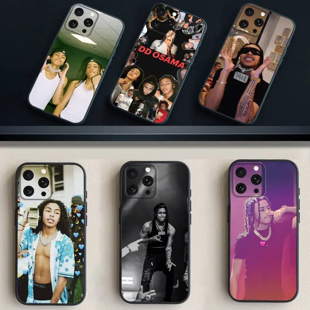 

Rapper DD O-OsamaS Phone Case For iPhone 17,16,15,14,13,12,11 Plus,Pro Max,XS,X,XR,SE,Mini,8,7,Soft Silicone Black Cover