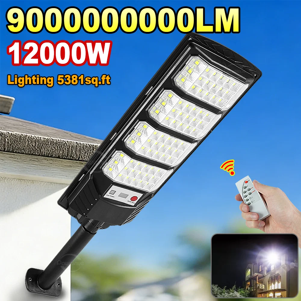 

900000LM 12000 Вт светодиодный уличный солнечный свет, мощный уличный датчик движения,солнечная лампа,настенный уличный фонарь IP66,солнечный свет для садовой дорожки,лампа аккумуляторная,светильник с датчиком движения