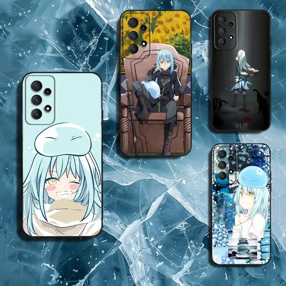 

S-Slime R-Rimuru-ES Anime Phone Case For Samsung Galaxy A13,A21s,A22,A31,A32,A52,A53,A71,A80,Soft Black Shell