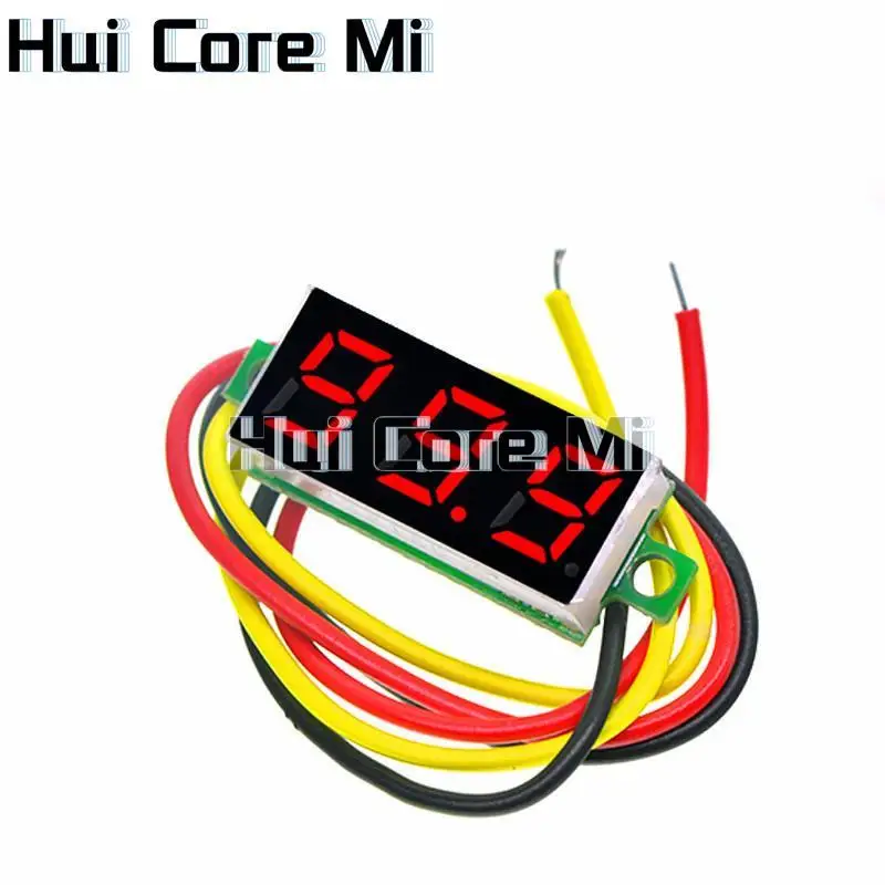 0.28 Inch DC LED Digital Voltmeter 0-100V Voltage Meter Auto Car Mobile Power Voltage Tester Detector 12V Red Green Blue Yellow