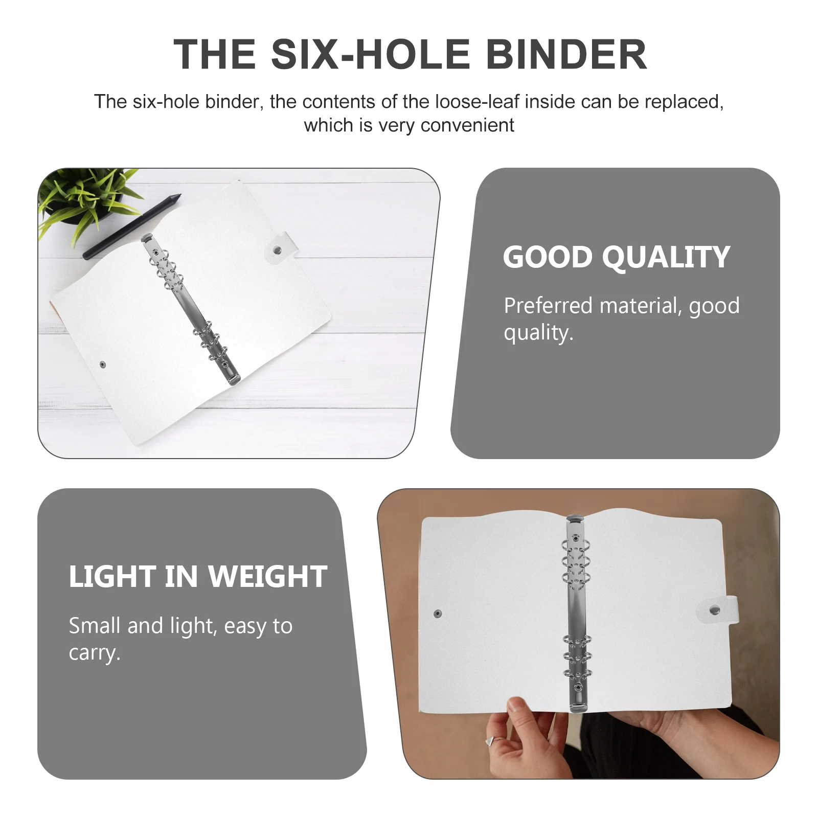 

PVC Binder Notebook Cover Office Supply Protective Case for Documents Papers Handbook Cover Office Supply