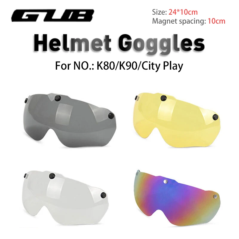 GUB Helmet Glasses Casco Ciclismo For Helmet K80/K90/City-Play Bicycle Helmet Lens Magnetic Helmet Goggles Replacement Lens