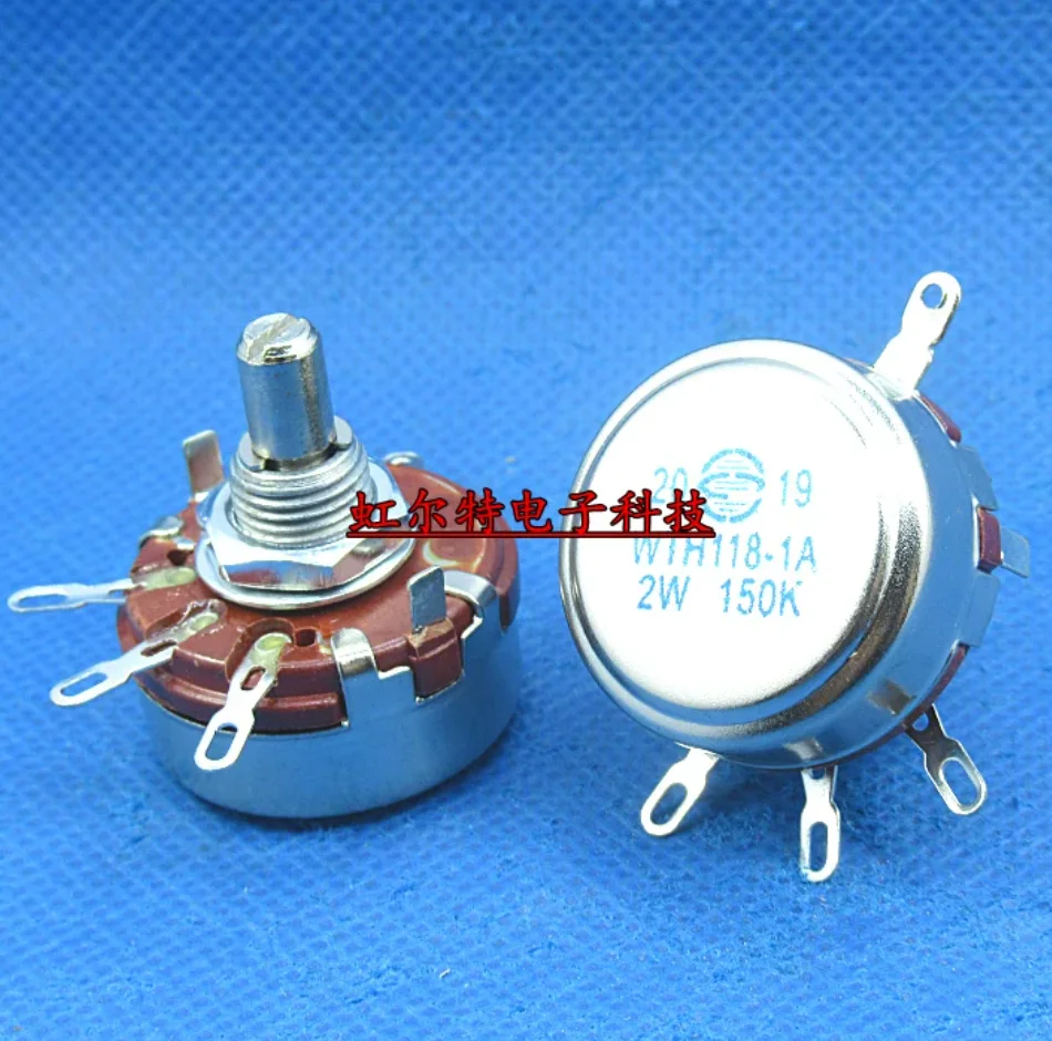 5PCS 47K 220K 680R Swich Carbon Film  Potentiometer WTH118-1A  2W 1K 2.2K 4.7K 10K 22K 100K 470K 1M 6.8K 330K 1.5K 5.6K 15K