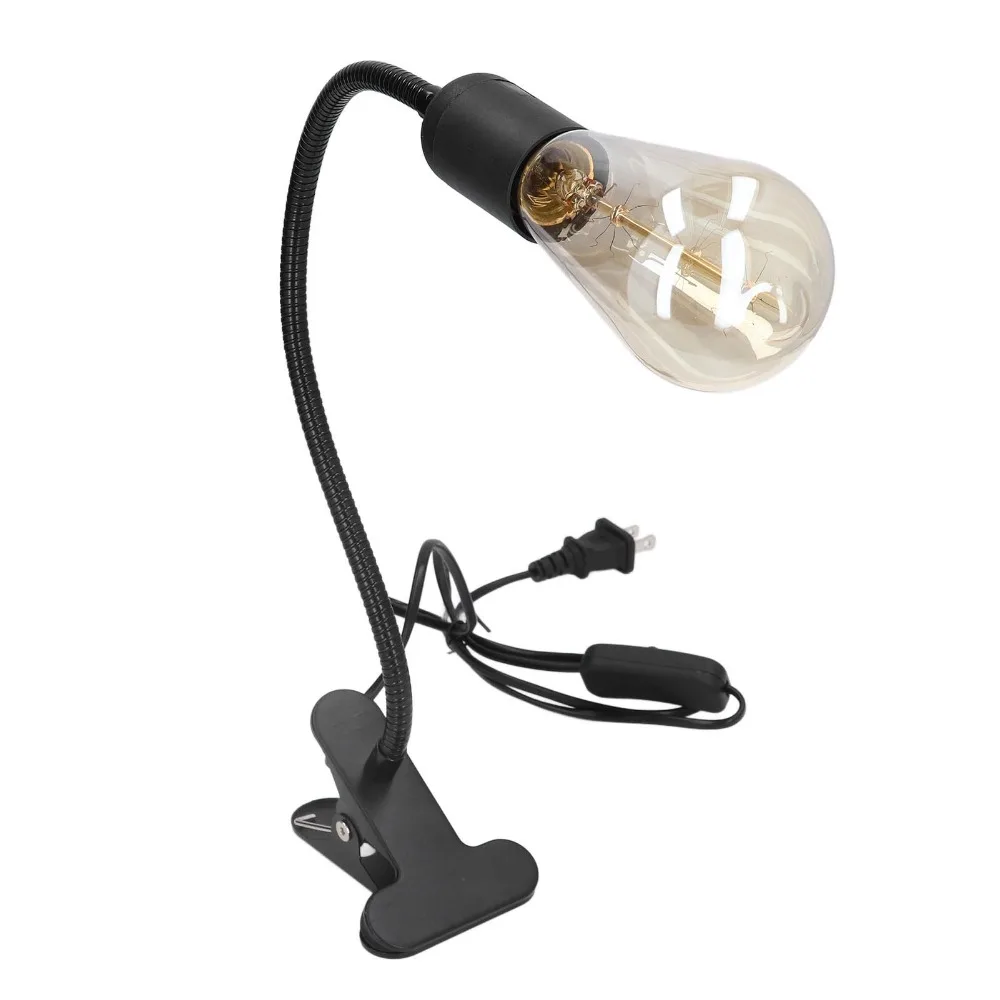 

Durable 360° Flexible Clip On Light Aluminum+ABS E27 Desk Lamp Holder Reading Lamp Holder Bedside Table