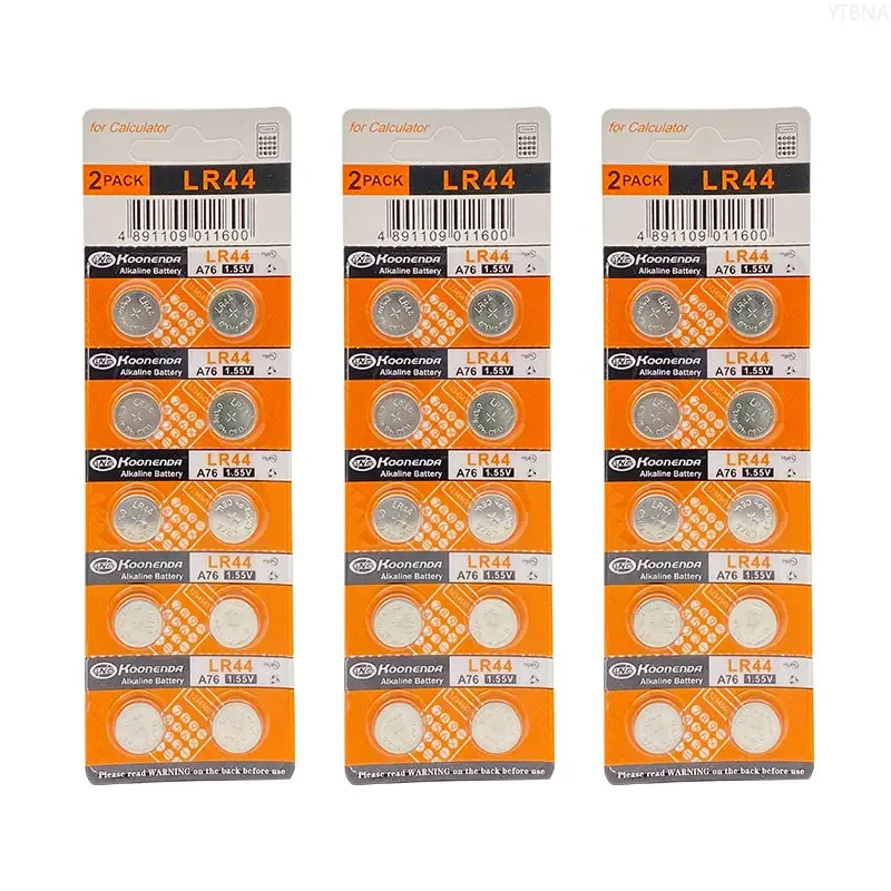 10-50PCS LR44 AG13 357 SR44 1.55V Button Battery LR44H,657A,675,303,SR1154,SR44W Alkaline Coin Watch Cell for Camera Calculator