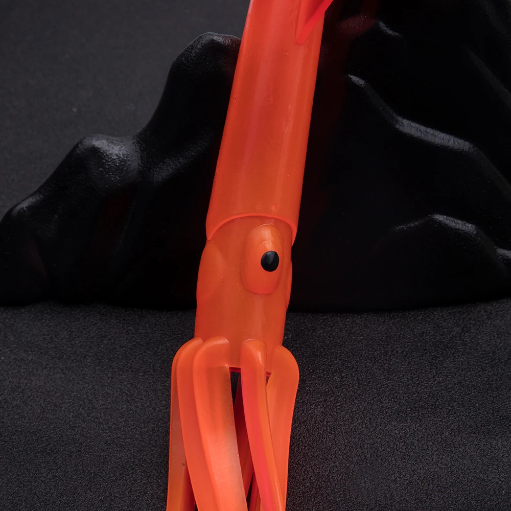 1 قطعة 220 مللي متر الحبار لينة إغراء الأخطبوط الصيد الطعم الاصطناعي الصيد الطعم ذيل طويل قارب البحر العميق التصيد إغراء