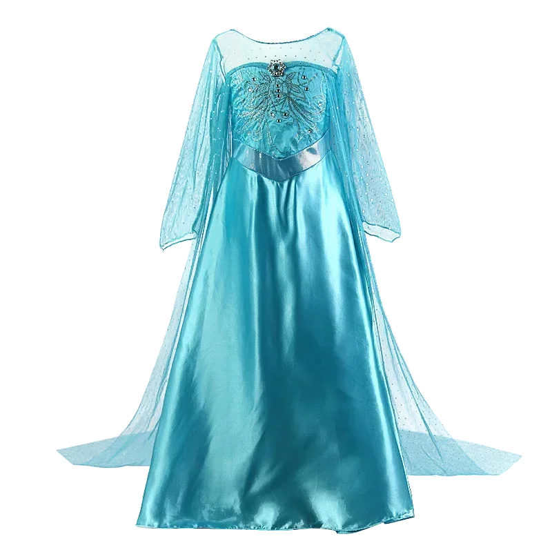 Frozen Elsa Snow Queen Dresses Kids Cosplay 2024 Costumes For Girls Carnival Birthday Party Prom Gown Children Princess Clothing