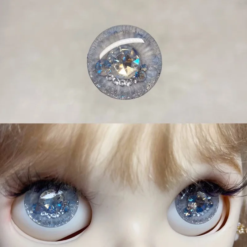 Eyes For Toys BJD Blyth Doll Accessories Sparkling Drop Glue Drill Cute Eye Piece Eyes For Dolls Crafts For BJD Dolls Pieces