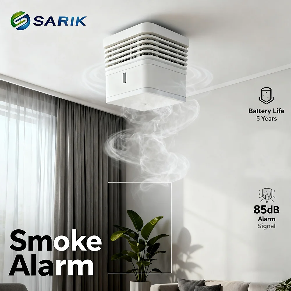 إنذار دخان أمن المنزل 5 سنوات يعمل بالبطارية مع إشارة إنذار عالية 85 ديسيبل فعالة لتعزيز المنزل #1