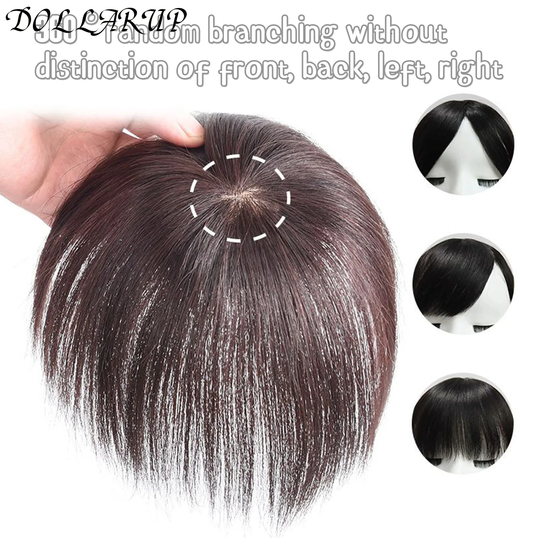 JKL Synthetic 3DAir Bangs Hair Clip-In Bangs Extension Fake Fringe Natural False Bang Topper Hairpiece Invisible Clourse Bang