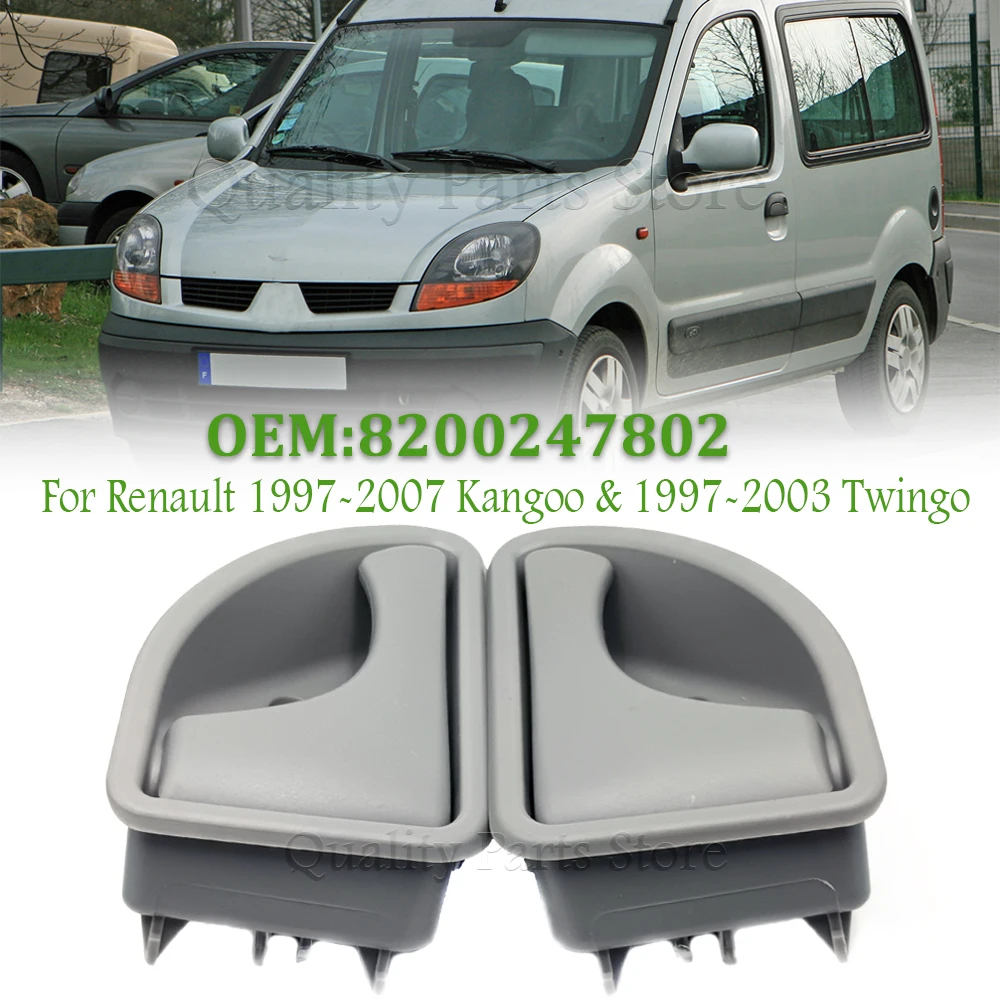 8200247802 8200259376 Para Renault 1997-2007 Kangoo y 1997-2003 Twingo 1 par nueva manija de puerta Interior perilla delantera izquierda y derecha
