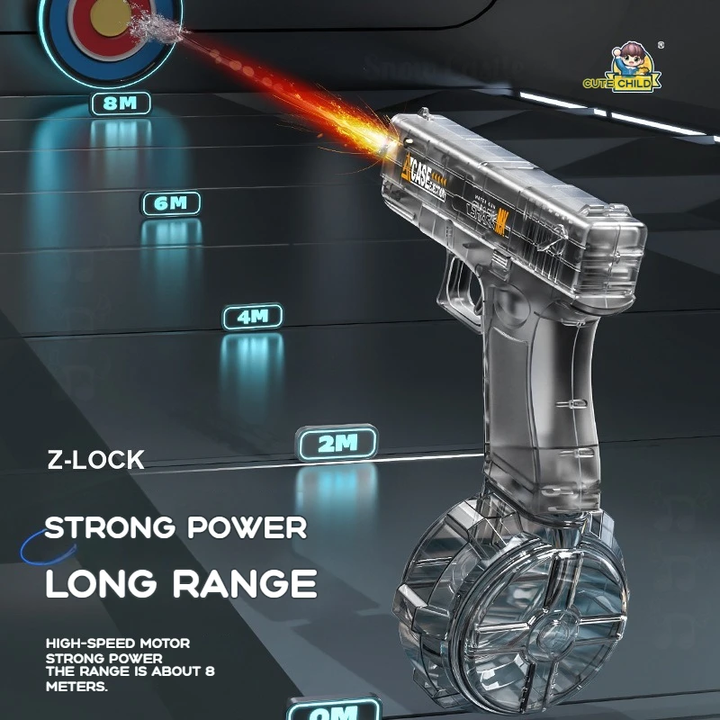 2025 الصيف الساخن M416 مدفع المياه التلقائي بالكامل لعبة اطلاق النار الصيف معركة الشاطئ الترفيه في الهواء الطلق لعب الأطفال والكبار