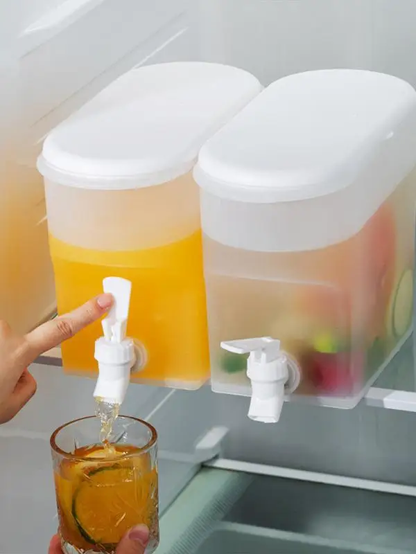 蛇口付き大容量コールドウォーターピッチャー、レンズ付き飲料ディスペンサー、冷蔵庫およびスピゴット、3.5l