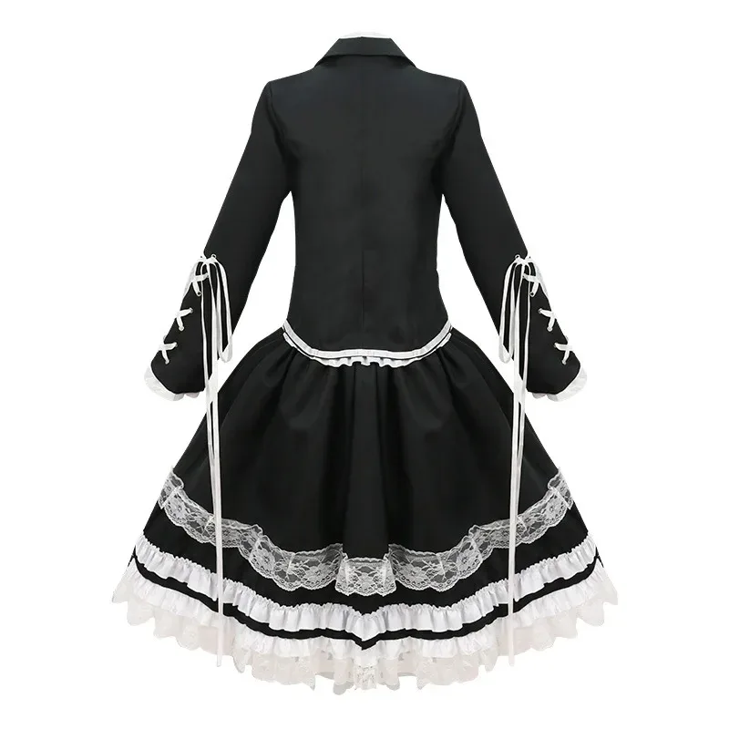dd12Dangaronpa Celestia Ludenberg Cosplay Dangaronpa School Uniform Women's Halloween Full Set Gothic Lolita Costume Par