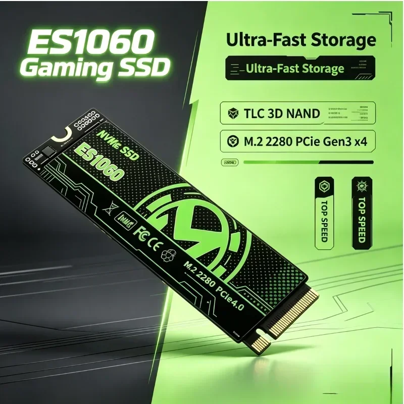 ES1060 M.2 2280 NVMe SSD PCIe Gen4.0 x4 Up to 3500MB/s 1TB 2TB 4TB Internal Solid State Drive for Laptop Desktop PC