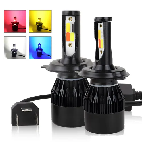 Imagen 2 del producto H4 H11 H7 lámpara automática LED Canbus faro Flash 4 colores Turbo bombilla antiniebla LED S2 80W HB3 HB4 9005 9006 H8 H9 luces LED Motor automático