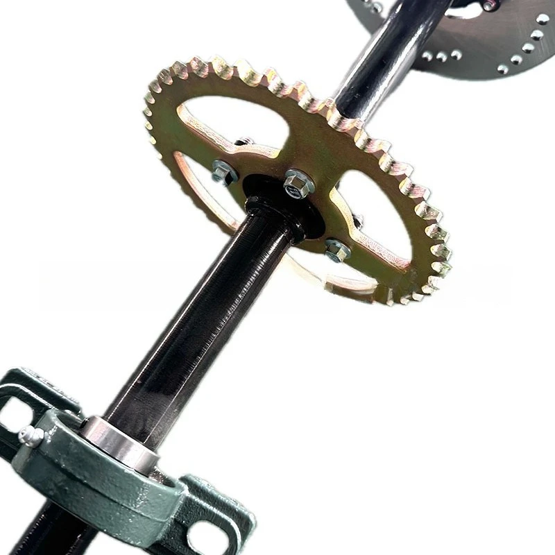 Homemade ATV kart accessories, modified four-wheeler bold rear axle 82CM rear axle flange tape disc assembly