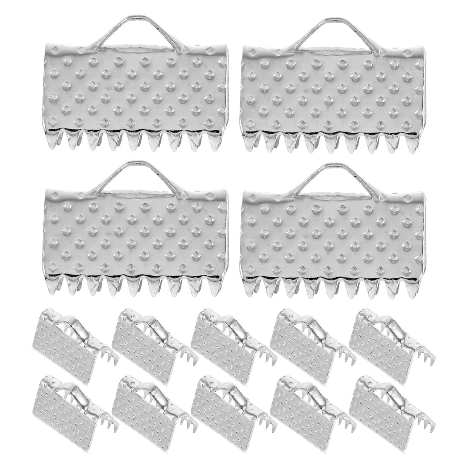 

100 PCS Crimps for Jewelry Making Plated Ribbon Ends Fastener Clasps Cable Ties Heavy Duty