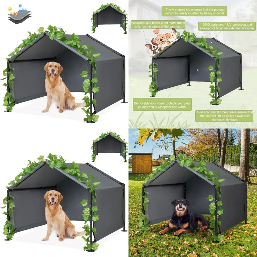 

Large Outdoor Dog Shade Shelter Tent for Medium to Large Dogs, Weatherproof Canopy for Pets Including Homeless Cats and Pigs