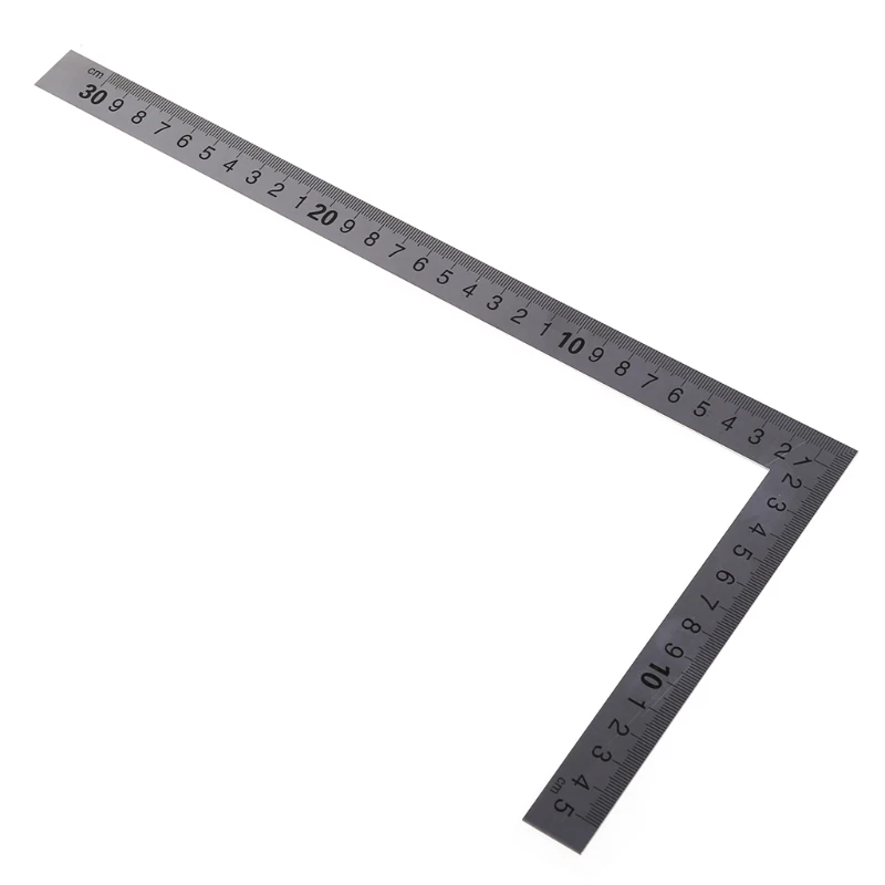 Stainless Steel 15x30cm 90 Degree Angle Metric Try Mitre Square Ruler Scale