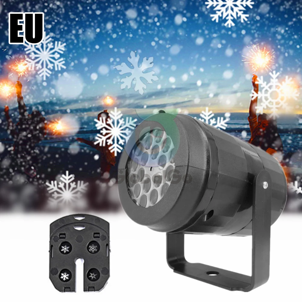 Snowflake Projector Lights Christmas Snowflake Projector Party Garden Decoration Lights LED Stage Holiday Decoration