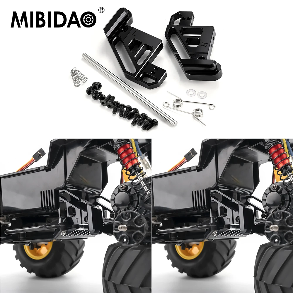 MIBIDAO Extended Rear Axle Suspension Mount (+13mm) for 1/12 Tamiya 57409 58347 Lunch Box RC Car Upgrade Parts Accessories