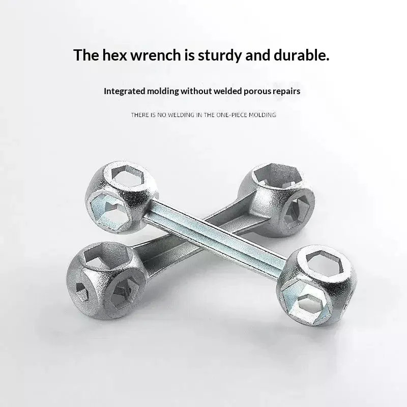 [MA]1/2/3Pcs Bone Wrench Hexagon Sleeve Wrench Tool 10 In 1 Mini Pocket Hex Wrench Bicycle Spoke Nipple Wrenchs Garage Hand Tool