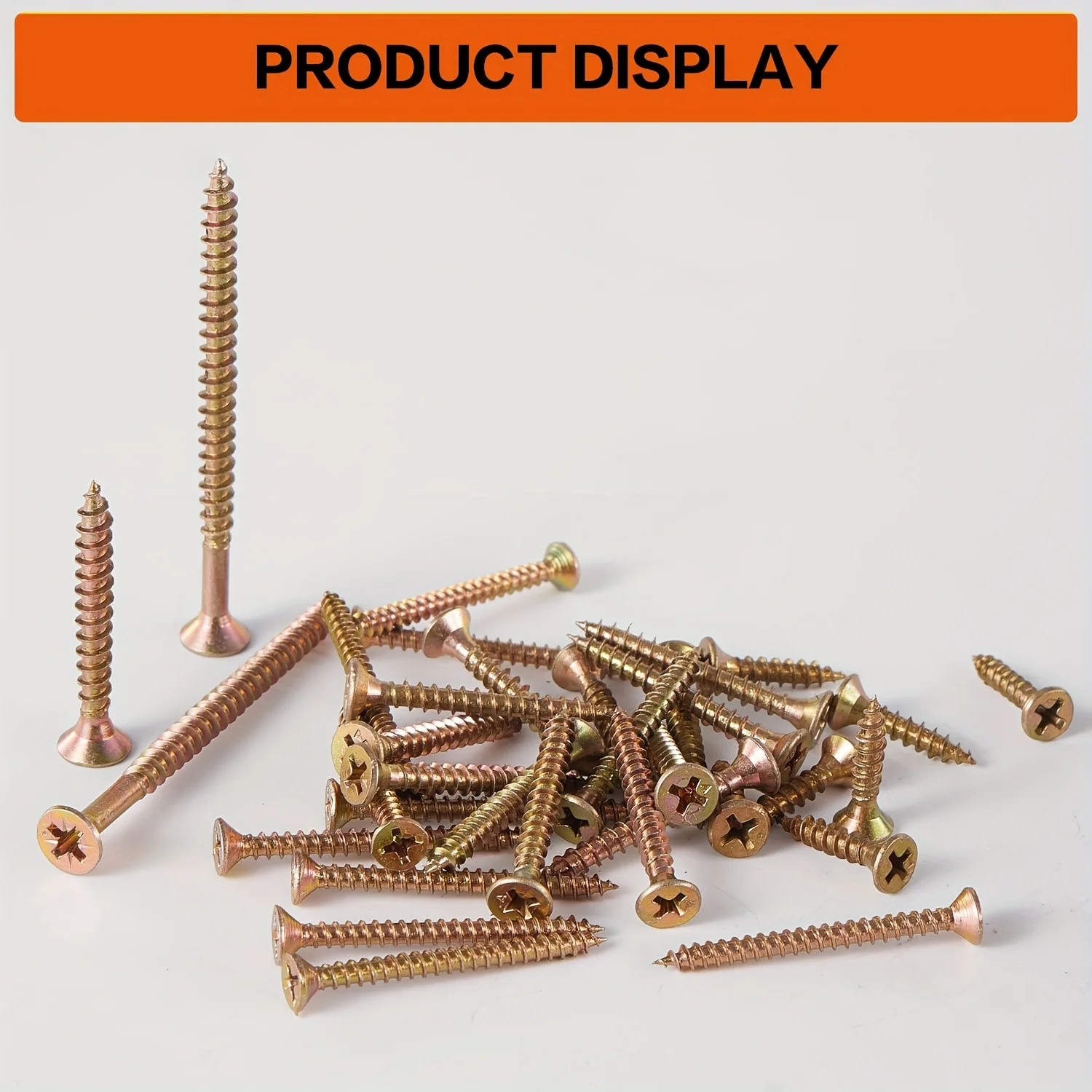 Set combinato di viti in legno da 880 pezzi: acciaio al carbonio zincato, testa piatta, trasmissione a croce