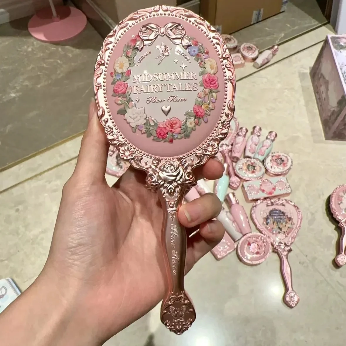 Flower Knows New Midsummer Night Air Cushion Comb Princess Style Pink Portable Comfortable Comb Peripheral Products