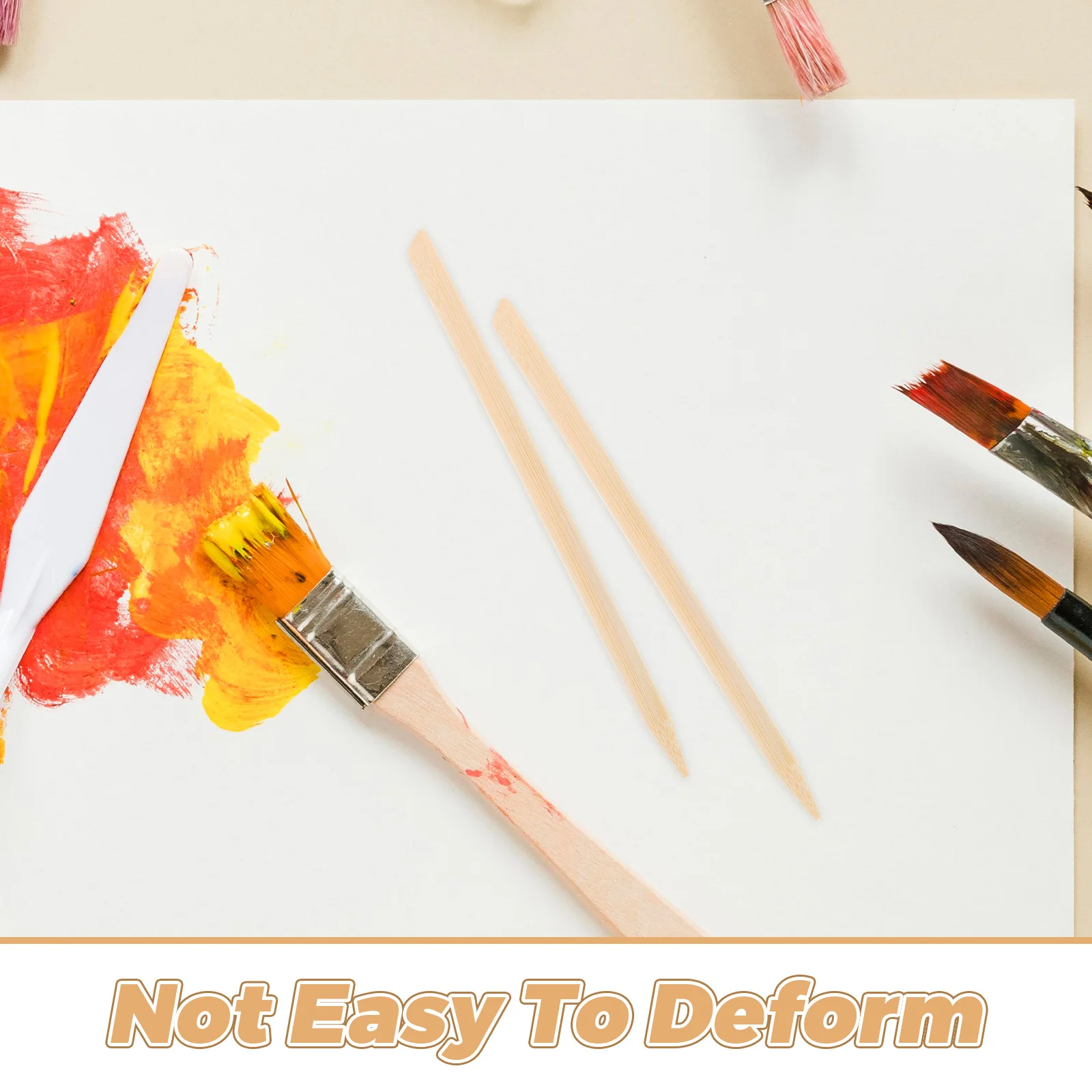 100 قطعة مجموعة قلم ورق للخدش أدوات رسم خشبية شديدة التحمل مع نهايات مدببة مسطحة للتأثيرات ذات الطبقات فنية احترافية #6