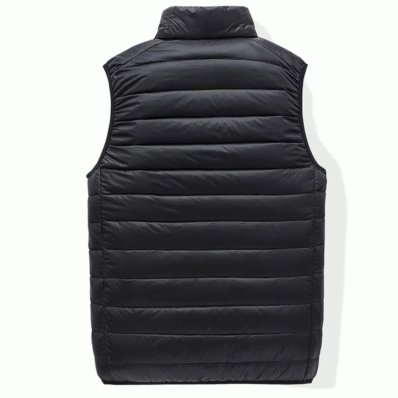 Down Jacket Vest Spring Autumn Winter Short Lightweight Men Thin Duck Coat Ultra Light Hooded Puffer Man