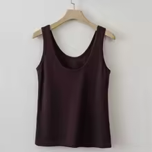 Tank Top Essential Sleeveless Casual Womens Lightweight Soft - Chocolate