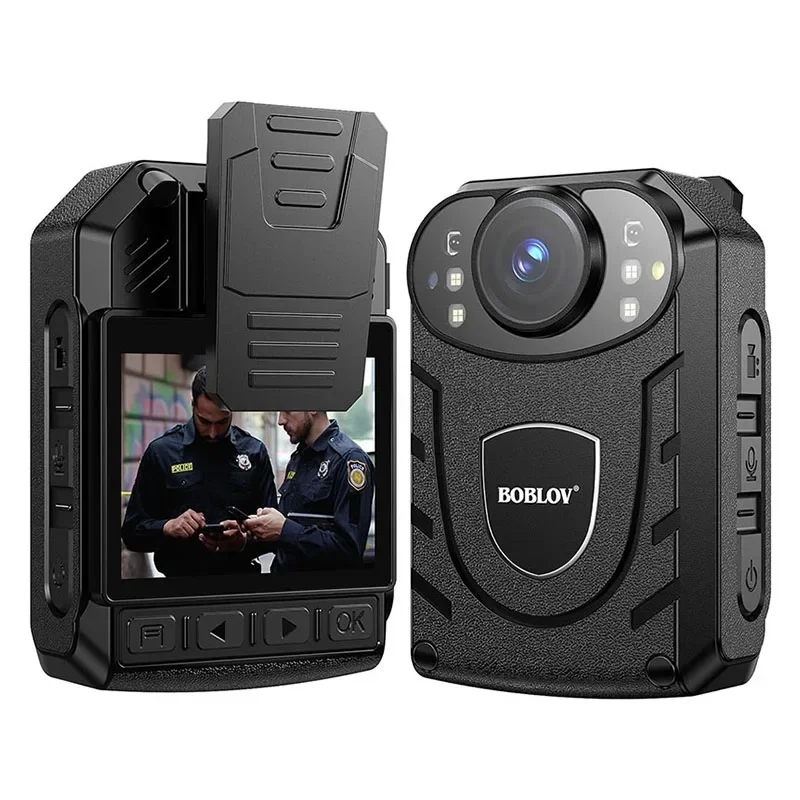 BOBLOV Hot Sale KJ21 1296P 256GB Max 2 Inch Screen Video Recorder Wearable Body Worn Camera for Security Guard