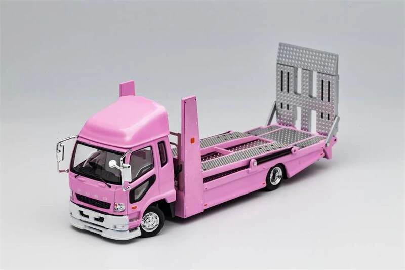 

GCD 1:64 Fuso Fighter Mk2 FK 2017 Outriggers Raised Double Deck Tow Pink RHD Model Car