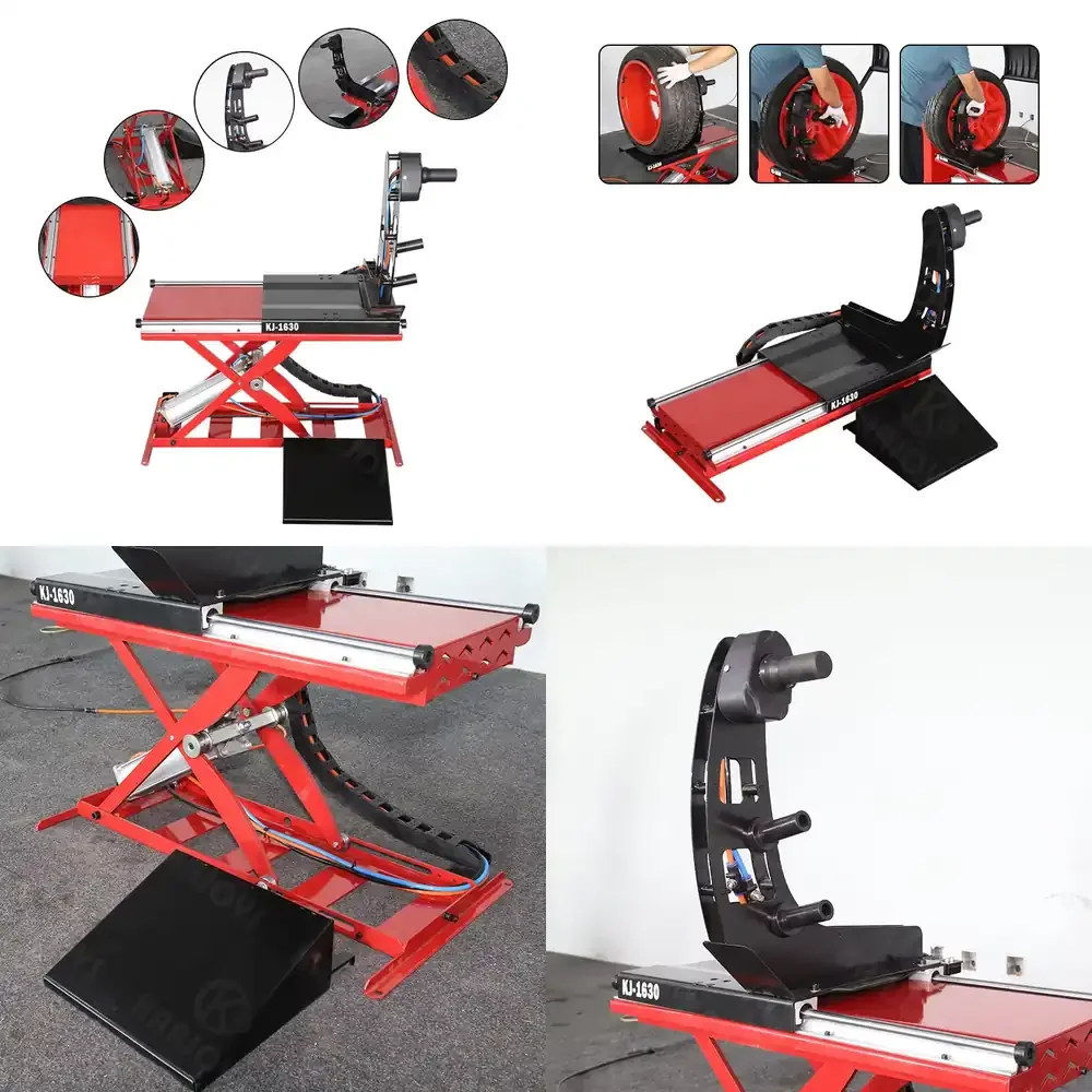 

Karjoys KJ-1630 120kg Hydraulic Quick Tire Balancer Car Lift Pneumatic Tire Lift Wheel Lifter Elevates Car Tyre Center Wheel