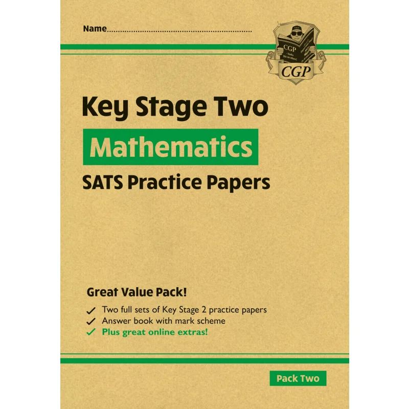 

Пакет бумаги для практики KS2 Math SATS 2 для тестирования 2025 года с бесплатными онлайн-книгами Extras CGP 9781789081183