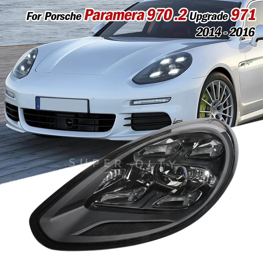 For Porsche 2014-2016 Panamera 970.2 Halogen Xenon version headlight modification and upgrade 2021 971 PDLS model LED headlight