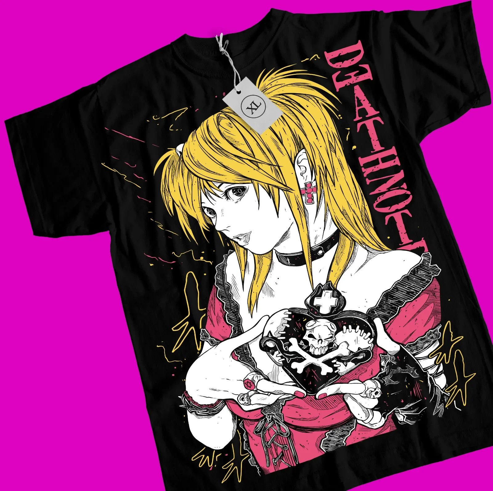 Черная футболка с аниме «Death Note Misa Amane»