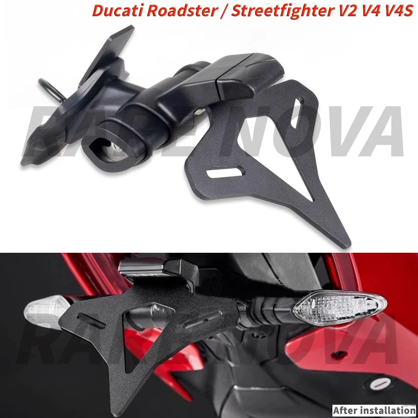 

Motorcycle License Holder For DUCATI Panigale V4 V4S Streetfighte V4 V2 Tail Eliminator Modified Steel License Plate Accessories