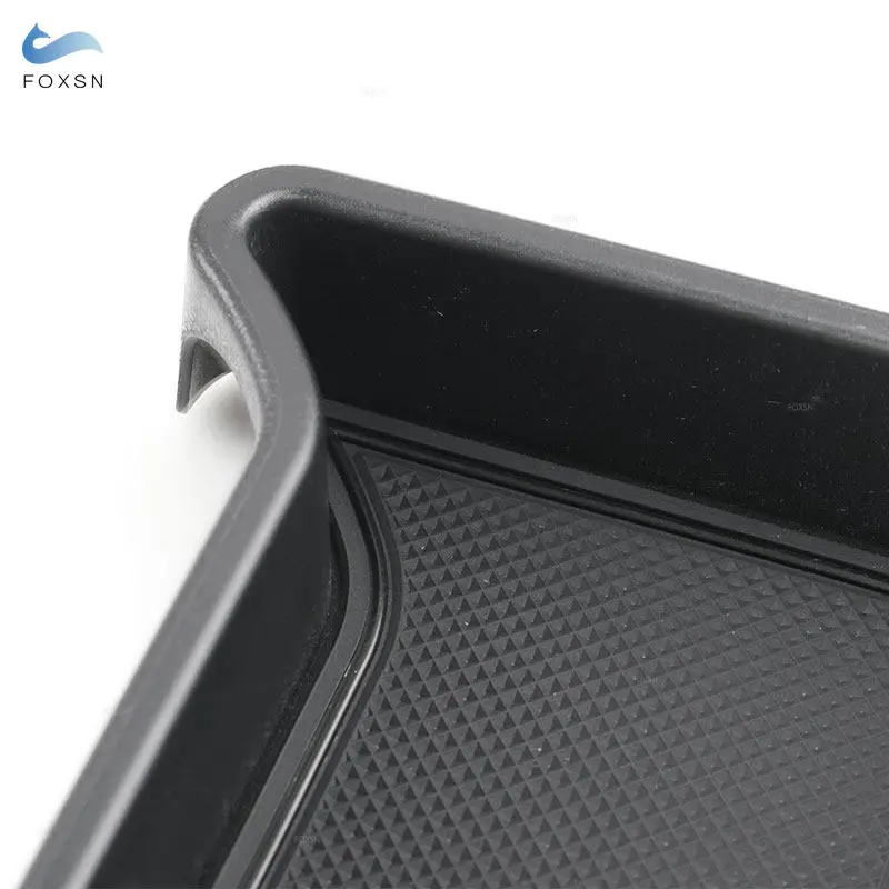 ل VW ID.4 ID4 ID 4 CROZZ ABS البلاستيك اكسسوارات السيارات مركز التحكم مسند الذراع السفلى صندوق تخزين غطاء الحاويات المنظم الأسود #3