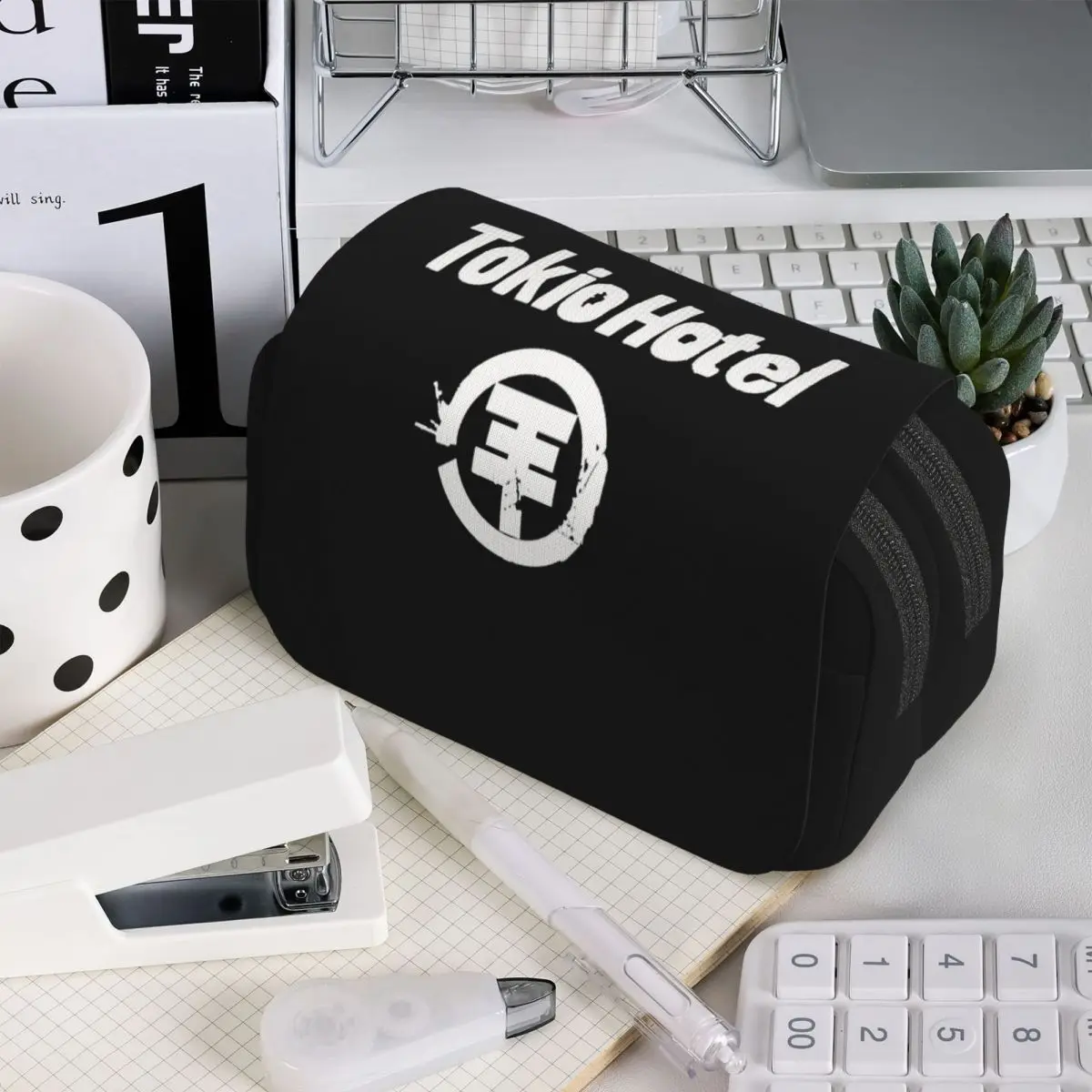 

Пенал с логотипом Tokio Hotel для студентов, подарочная коробка для ручек, сумка для карандашей, канцелярские принадлежности, сумка-держатель для ручек